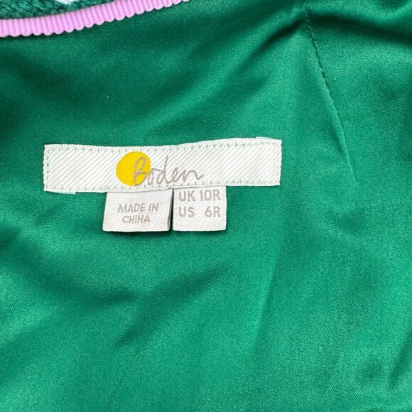 Boden Martha Shift Sleeveless Polka Dot Dress Sap Green Dandelion Size 6 - Picture 6 of 15
